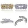 Grillz Dental Grills 힙합 남성 다이아몬드 다이어티 Grillz Teeth Gold Sier Luxury Designer 아이스 아웃 힙합 랩퍼 남성 패션 Jewlery DH1TE