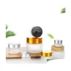 Packing Bottles 5G/5Ml 10G/10Ml Cosmetic Storage Container Jar Face Cream Frosted Glass Bottle Pot With Lid And Inner Pad Drop Deliv Dh5Ls