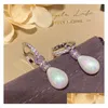 Stud Earrings Designer For Women Pearl Earings Bb Shape Retro Elegant Earring Long Accessories Light Luxury Drop Delivery Jewelry Dhdzg