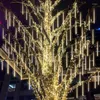 Strings 30/50CM Meteor Shower Rain LED Fairy Lights String Street Garland Christmas Tree Decor For Outdoor Light Year