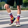 Chaussettes pour hommes Mode Coloré Heureux Hommes Dessin Animé Coq Nuage Doux Respirant Coton Court Décontracté Drôle Mâle