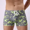 UNDUPTS MEN CAMOLLAG PANTALOONS BOXER ŞORTS SEXY NYLON iç çamaşırı markası hızlı bir