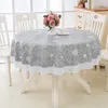 Tkanina stołowa 1PCS w stylu kwiatowym okrągłe obrus wodoodporny i odporny na olej kawowy jadalnia mała dekoracja retro
