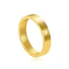 18K Gold Plated Silver Color Love Rings Lady Minimalist Gold Ring for Women