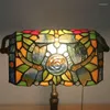 Table Lamps WOERFU Tiffany Lamp Dragonfly Lampshade Retro Bank Light Alloy Base E27 AC85-265V