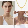 Pendant Necklaces Herringbone Chain Initial Choker Necklace 18k Gold Plated Stainless Steel Letter A To Z Charms Women Gift