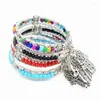 Bangle Bohemian Fashion Vintage Natural Stone Beads Palm Bracelet For Women Jewelry Gifts