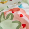 Beddengoed sets aardbei -set schattig kawaii laken voor meisjes kinderen slaapkamer dubbele dekbedovertrek en kussensloop king twin maat