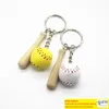 UPS Mini Baseball Softball Party Favors Porte-clés avec Batte en Bois pour Sports ThemeTeam Souvenir Athlètes Récompenses