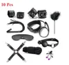 Schoonheid items leer sexy speelgoed voor volwassen game erotische bdsm kits bondage handboeien zweep gag sm bdsm tepel klemmen