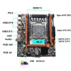 Płyty główne -x99H płyta główna LGA2011-3 Wsparcie komputerowe pamięć DDR4 z E5 2650 V3 CPU 4G 2133 MHz RAM kabel przełącznika