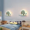 Wall Lamp Modern Led Lamps Bedroom Lighting For Baby Bedside Indoor Lights Wandlamp Luminaire Bear Elephant Shape Iron Fixture Abajur