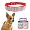 Köpek yaka deri yaka perro aksesuarları Pet Coleira collier Chien Obroza DLA PSA Cachorro Para Chihuahua Bling Rhinestone