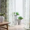 Perde yarım daire baskılı polyester-cotton oturma odası için perdeler yatak odası karartma panjurları perdeler beyaz şeffaf dekor