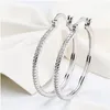 Hoop Huggie Alta qualità 925 Sterling Sier Grande orecchino Fl Cz Diamond Fashion Bad Girl Gioielli Orecchini per feste Drop Delivery Dhbp7