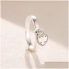 Wedding Rings 925 Sterling Sier Heart Pendant Original Box For Pandora Heartshaped Padlock Ring Women Luxury Designer Set Drop Deliv Dhp6K