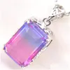 Pendentif Colliers Mixte Pastèque Tourmaline Pendentifs Sier 925 Collier Femmes Élégant Élégant Bijoux Drop Livraison Dh1Wa