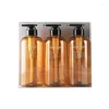 Bottiglie di stoccaggio 3 pezzi Set di bottiglie vuote da 500 ml Shampoo Doccia Gel Balsamo per capelli Pressa Pompa Dispenser di sapone Bagnoschiuma Riutilizzabile C1FF