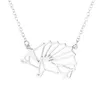 Hanger kettingen 2022 Unieke origami egel ketting voor vrouwen schattige dieren charme ketens sieraden geschenken