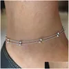 Anklets Simple Woman Casual/Sporty Gold Sier Color Chain Women Ankelarmbandsmycken T200714 2283 Q2 Drop Delivery Dhntx