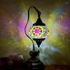 Bordslampor marockansk retro lampa mosaik sovrum sovrum nattljus kafé säng huvud kalkon dekoration skrivbord belysningar