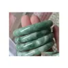 Bracelet Jade Vert Gemme Vintage Bracelets Charme Pur Bracelet Naturel Cadeau De Mariage Pour Les Femmes Drop Delivery Bijoux Dh6Us