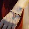 Bracelet r￩tro simple grenat ￠ la main ￠ la main mode bracelet en pierre naturelle bijoux
