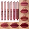 6/pcs Lip Liner Et Rouge À Lèvres Ensemble De Maquillage Tout En Un Lipgloss Filles Femmes Lèvres