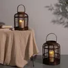 Candle Holders Vintage Decoration Bamboo Holder Nordic Antique Lantern Rustic Wedding Chandelier Bougeoir Home Akcesoria