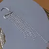 Pendentif en cristal Boucles d'oreilles à pampilles Accessoires de mariage Clip d'oreille Bijoux pour soirée de fête