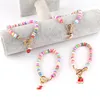 Charm Bracelets Xmas Colorful Soft Clay For Women Girls Christmas Deer Bell Sock Gloves Jewelry Party Friendship Year Gift