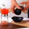 Kitchen Tool Salt Pepper Grinder Mills Manual Glass Pepper Mill Bottle Seasoning Spice Grinding Tools Condiment Grinders Bottles BH8145 TQQ