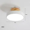 Ceiling Lights 2022 Wood LED Modern Lamp Living Room Bedroom Kitchen Lighting Fixture Round Multicolor Surface Mount