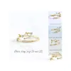 Band Rings 12 Constellations Rhinestone Amet Zodiac Signs Gold Sier Colors Fashion Jewiversary Jewel Drop Delivery Ring DH14J