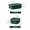 Dinnerware Sets Silicone Lunch Box With Lid Fresh-Keeping Bento Fruit Salad Bowl Portable Sealed Rectangle Picnic Lunchbox