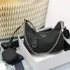 3 piece Lady Shoulder Bags Handbag women Crossbody selling black hobo nylon bag prettyplus Top-quality Fashion Designer b226u