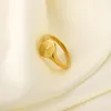 Croissant-Ring, vergoldeter Edelstahl mit IP-Beschichtung, Statement-Gravur, Streifen, geflochtenes, gedrehtes Seil, klobige Siegelringe