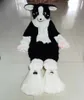 Husky Fox Yürüyüş Uzun Kürk Maskot Kostüm Partisi Cadılar Bayramı Noel Reklam Elbise