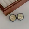 Orecchini pendenti Minar Orecchino a goccia in resina irregolare francese per donna Lady Golden Round Coin Head Portrait Gioielli per feste all'ingrosso