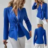Abito blazer blu da donna nuova primavera giacca corta a maniche lunghe elegante formale da ufficio da donna per feste da sera un pezzo