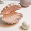 Table Lamps Creative Small Ceramic Shell Night Light Desktop Decorative Fairy Pearl Lamp Girl Gift