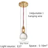 Lampade a sospensione Nordic Personality Creative Crystal Round Round Simple Glass Tipo di lusso da barre da letto Piccolo