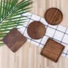Tafel matten vierkante houten theekop zwarte walnoot houten retro houder ronde koffie mok pads diy huis keuken servies decor