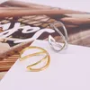 Кластерные кольца Аутентичные 925 серебряного серебра минималистское простое x перекрестное открытое регулируемое кольцо для пальцев для женщин Геометрическое модный модный