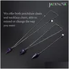 Подвесные ожерелья Jadenova Natural Conical Gem Energy Healing Crystal Pendum Drop Delive Jewelrants подвески Dh6tn