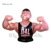 Publicité Gonflable Homme Musclé Forte Forme Athlète Modèle Air Blow Up Bodybuilder Ballon Pour GYM Toit Et Décoration D'entrée