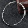 Bangle 100PCS/lot 60mm Adjustable Size Twist Wire 316L Stainless Steel Extendable Bracelets Women