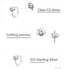 Fedi nuziali Vero anello in argento sterling 925 con diamante CZ a goccia con logo e scatola originale adatta gioielli di fidanzamento Pandora per le donne De Dh8Oe