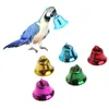 Autres fournitures pour oiseaux 10 pièces multicolores cloches pour animaux de compagnie carillons éoliens pour perroquet jouet bricolage en acier inoxydable