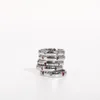 Sterling Silver Jewelry Women's Zircon Rings Fashion Minimalism Circular Rhinestones Shiny Dainty Ringlet Wholes2070